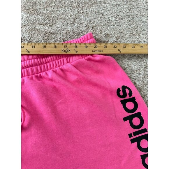 adidas Plus Size Essentials Linear Logo French Terry Shorts Women's 3X Pink New - Picture 7 of 13